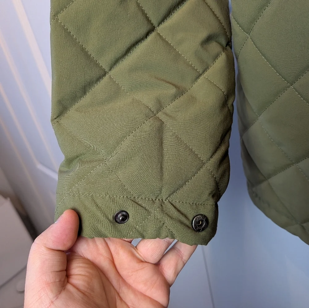 ZARA Kaki Green Girl Kid Mid Season Coat Size 8-9 3 Pockets Fall Or Spring - Picture 7 of 9